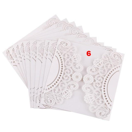 10 Pcs/Set Laser Cut Butterfly Vertical Invitations Cards Kits - Lusy Store