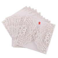 10 Pcs/Set Laser Cut Butterfly Vertical Invitations Cards Kits - Lusy Store