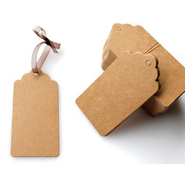 100pcs Brown Kraft Paper Wedding Note String Tags - Lusy Store