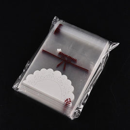 100Pcs Cute Lace Bow Print Gifts Bags Self-adhesive - Lusy Store