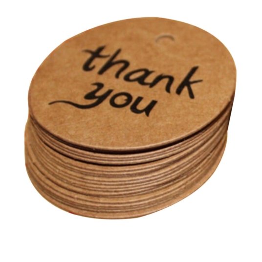 100pcs Kraft Paper Wedding Thank You Tag for Candy Gift Box - Lusy Store
