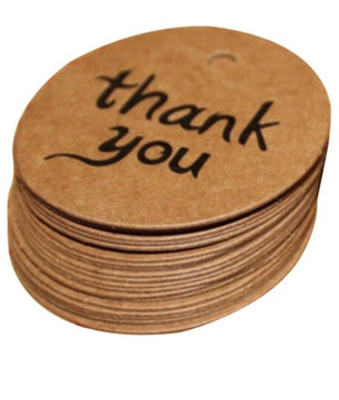 100pcs Kraft Paper Wedding Thank You Tag for Candy Gift Box - Lusy Store