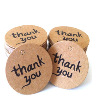 100pcs Kraft Paper Wedding Thank You Tag for Candy Gift Box - Lusy Store