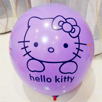 10PCS 12inch Printed Hello kitty Latex Balloons Inflatable Helium Air Balls - Lusy Store