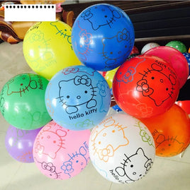 10PCS 12inch Printed Hello kitty Latex Balloons Inflatable Helium Air Balls - Lusy Store