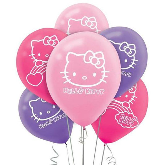 10pcs Hello Kitty Cat Birthday Party Decoration Balloons Child Baby Shower - Lusy Store