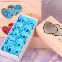 10Pcs Romantic Flavor Scented Bath Body Petal Rose Flower Soap - Lusy Store
