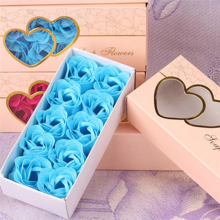10Pcs Romantic Flavor Scented Bath Body Petal Rose Flower Soap - Lusy Store