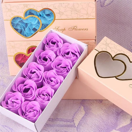 10Pcs Romantic Flavor Scented Bath Body Petal Rose Flower Soap - Lusy Store
