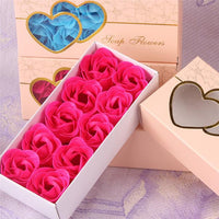 10Pcs Romantic Flavor Scented Bath Body Petal Rose Flower Soap - Lusy Store