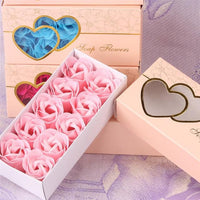 10Pcs Romantic Flavor Scented Bath Body Petal Rose Flower Soap - Lusy Store