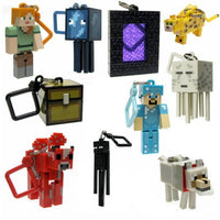 10pcs/lot Minecraft Micro World 2 Hanger Action Figure Toys Keychain Pendants 3D - Lusy Store