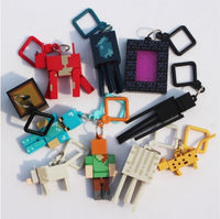 10pcs/lot Minecraft Micro World 2 Hanger Action Figure Toys Keychain Pendants 3D - Lusy Store