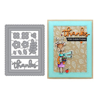 11Pcs/lot Rectangle Frame Flower Thanks Dies - Lusy Store