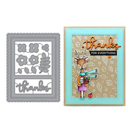 11Pcs/lot Rectangle Frame Flower Thanks Dies - Lusy Store
