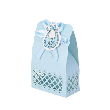 12Pcs Cute Boy And Girl Paper Baptism Baby Shower Candy Box Decoration Kid Favors - Lusy Store