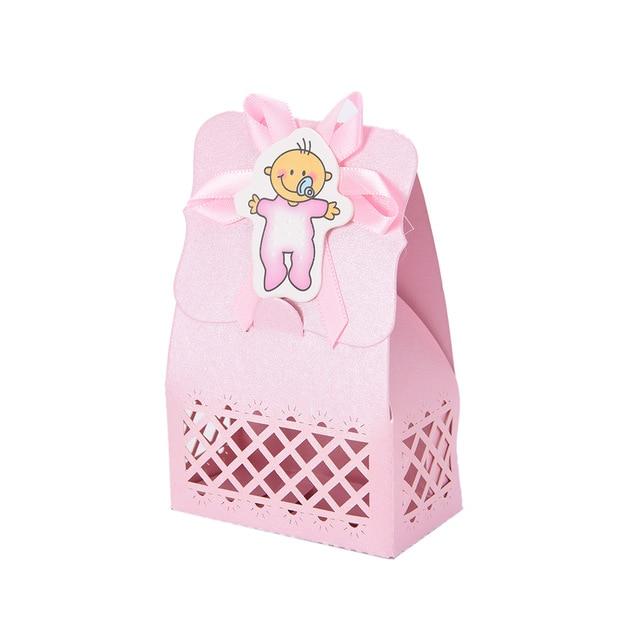 12Pcs Cute Boy And Girl Paper Baptism Baby Shower Candy Box Decoration Kid Favors - Lusy Store