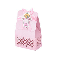 12Pcs Cute Boy And Girl Paper Baptism Baby Shower Candy Box Decoration Kid Favors - Lusy Store
