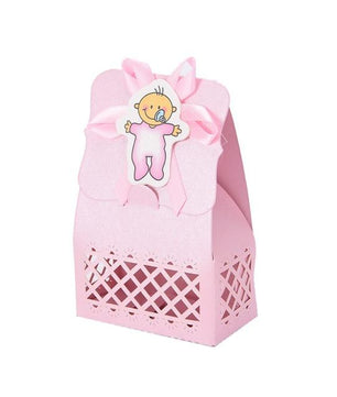 12Pcs Cute Boy And Girl Paper Baptism Baby Shower Candy Box Decoration Kid Favors - Lusy Store