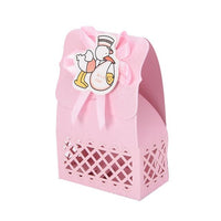 12Pcs Cute Boy And Girl Paper Baptism Baby Shower Candy Box Decoration Kid Favors - Lusy Store