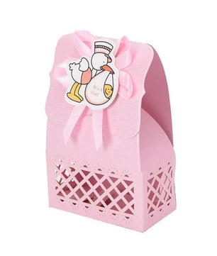 12Pcs Cute Boy And Girl Paper Baptism Baby Shower Candy Box Decoration Kid Favors - Lusy Store
