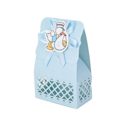 12Pcs Cute Boy And Girl Paper Baptism Baby Shower Candy Box Decoration Kid Favors - Lusy Store