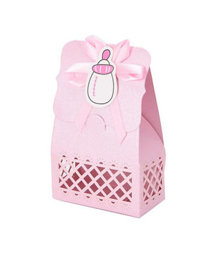 12Pcs Cute Boy And Girl Paper Baptism Baby Shower Candy Box Decoration Kid Favors - Lusy Store