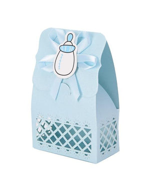 12Pcs Cute Boy And Girl Paper Baptism Baby Shower Candy Box Decoration Kid Favors - Lusy Store
