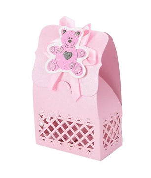 12Pcs Cute Boy And Girl Paper Baptism Baby Shower Candy Box Decoration Kid Favors - Lusy Store