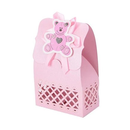 12Pcs Cute Boy And Girl Paper Baptism Baby Shower Candy Box Decoration Kid Favors - Lusy Store