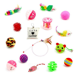 16PCS/Set Cute Variety Pack Cats Funny Mouse Toys Catnip Sisal Balls Gift - Lusy Store