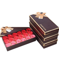 18Pcs Artificial Flowers Rose Wedding Party Valentines Day Gift Scented Petal Bath Body Soap Gifts - Lusy Store