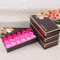 18Pcs Artificial Flowers Rose Wedding Party Valentines Day Gift Scented Petal Bath Body Soap Gifts - Lusy Store