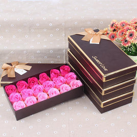 18Pcs Artificial Flowers Rose Wedding Party Valentines Day Gift Scented Petal Bath Body Soap Gifts - Lusy Store