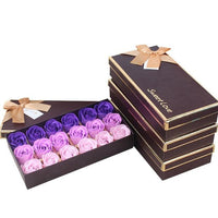 18Pcs Artificial Flowers Rose Wedding Party Valentines Day Gift Scented Petal Bath Body Soap Gifts - Lusy Store