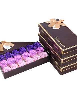 18Pcs Artificial Flowers Rose Wedding Party Valentines Day Gift Scented Petal Bath Body Soap Gifts - Lusy Store
