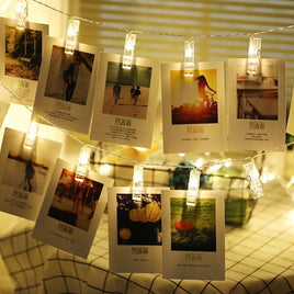1LED Card Photo Clip String Wedding Party Garland Fairy Lights Battery Operated New Year Decoration Valentines Day Gift - Lusy Store