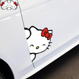 2 X Cute Car Accessories Hello Kitty Side Door Sticker and Decal - Lusy Store