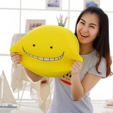 20cm Kawaii Emoji Face Pillow Ansatsu Kyoushitsu Korosensei Foam Particles Assassination Classroom Cushion - Lusy Store