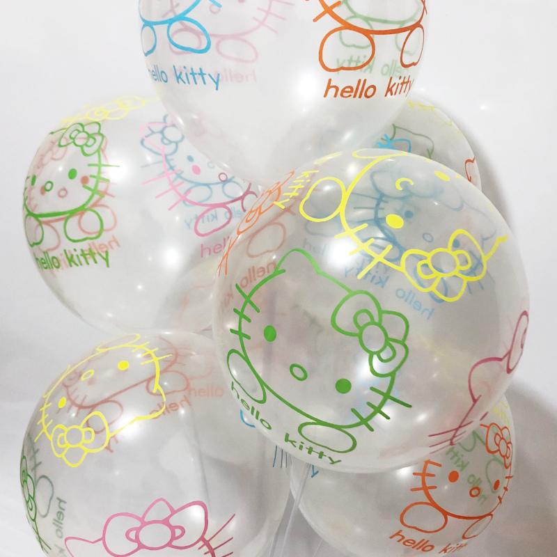 20pcs 12inch Printed Hello kitty Balloons Inflatable Transparent Cartoon Latex Balloons - Lusy Store