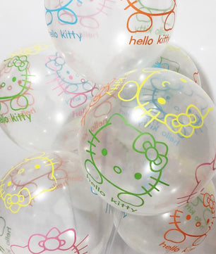 20pcs 12inch Printed Hello kitty Balloons Inflatable Transparent Cartoon Latex Balloons - Lusy Store
