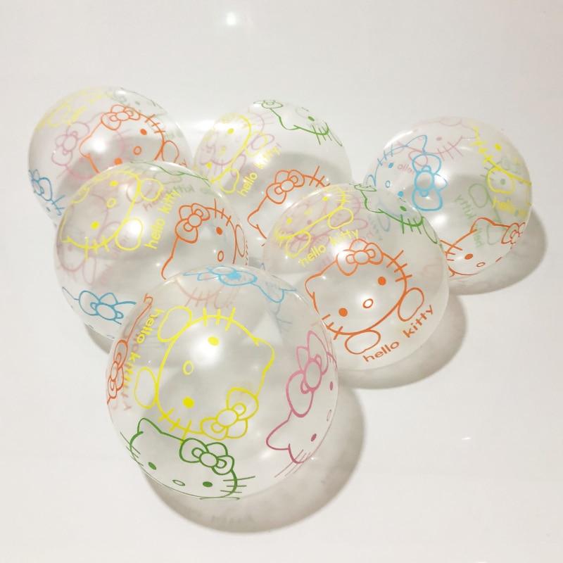 20pcs 12inch Printed Hello kitty Balloons Inflatable Transparent Cartoon Latex Balloons - Lusy Store