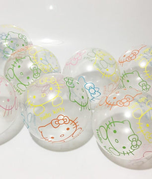 20pcs 12inch Printed Hello kitty Balloons Inflatable Transparent Cartoon Latex Balloons - Lusy Store