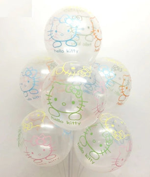 20pcs 12inch Printed Hello kitty Balloons Inflatable Transparent Cartoon Latex Balloons - Lusy Store