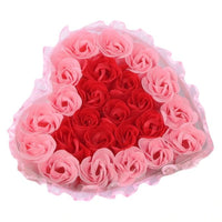 24Pcs Rose Flower Soap Heart Scented Bath Body Petal Rose Flower Soap Wedding Decoration - Lusy Store