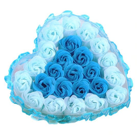 24Pcs Rose Flower Soap Heart Scented Bath Body Petal Rose Flower Soap Wedding Decoration - Lusy Store
