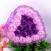 24Pcs Rose Flower Soap Heart Scented Bath Body Petal Rose Flower Soap Wedding Decoration - Lusy Store