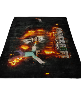 Minecraft Fleece Blanket Fury Black Blanket - Lusy Store