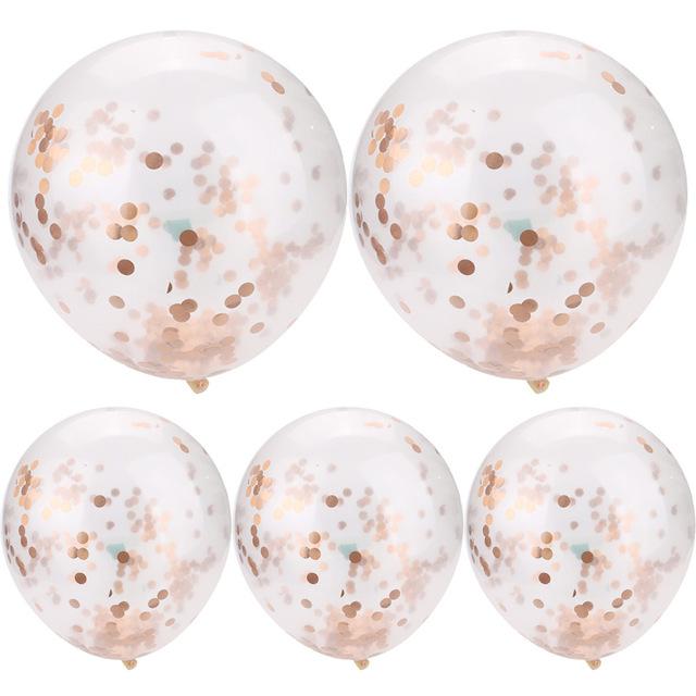 30 40 50th Happy Birthday Age Confetti Filled Balloons Wedding Party 5 pcs - Lusy Store