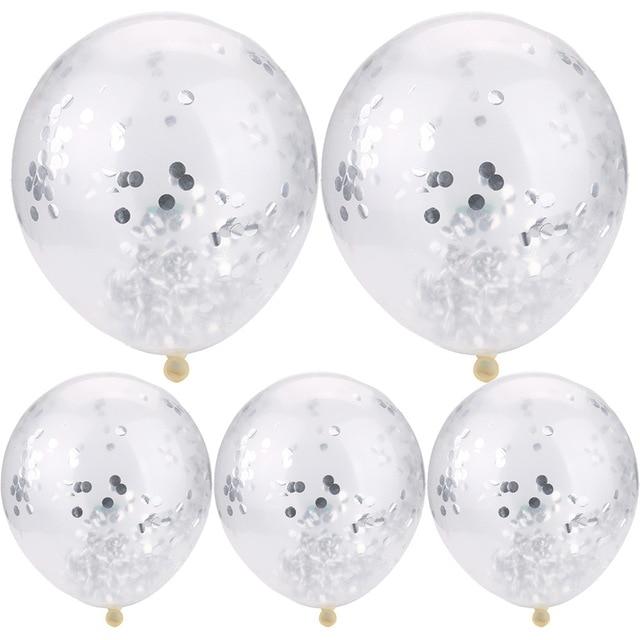 30 40 50th Happy Birthday Age Confetti Filled Balloons Wedding Party 5 pcs - Lusy Store